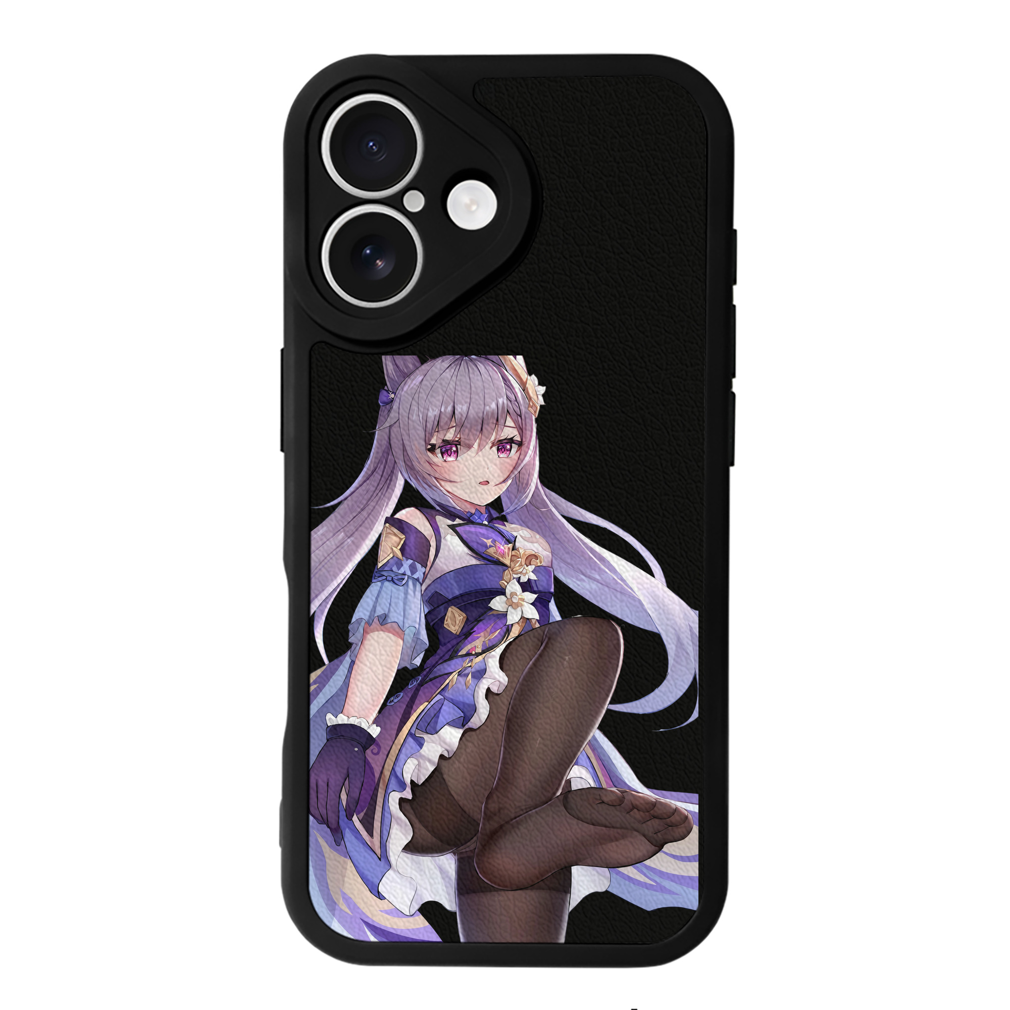 げんし神 刻晴 こくせい genshin Kokusei 【iPhone 16シリーズ対応】シリコンスマホケース（レザー調） 材質：シリコン
